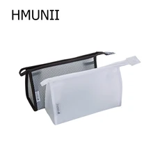HMUNII, водонепроницаемая косметичка, Эва сетка, прозрачная, для путешествий, туалетные сумки для женщин, на молнии, коробка для хранения, большая емкость, чехлы для макияжа