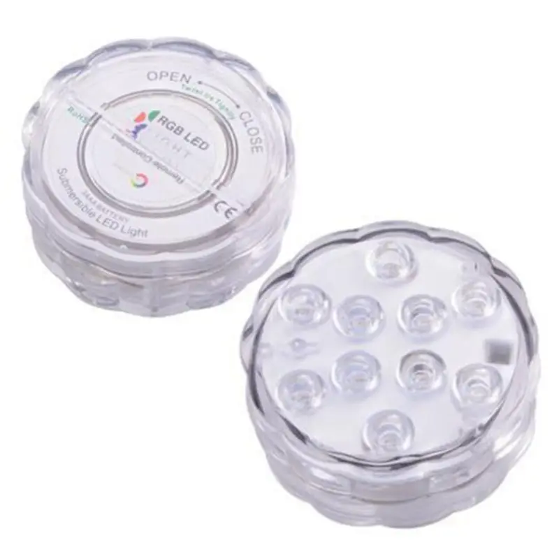 

10 LED Lights RGB Submersible Waterproof Wedding Party Light Vase Base Floral LED Light with Remote Control