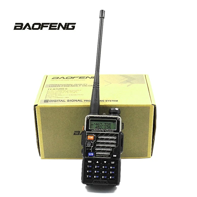 Baofeng UV-5RB 2 Way Радио ручной сканер для полиции огонь Спорт на открытом воздухе и усиления f-антенна и PTT наушник Портативный Трансивер