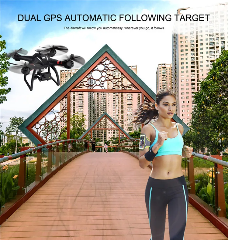 Новый баянг X21 двойной gps Радиоуправляемый Дрон Quadcopter с бесщеточные двигатели междугородние Wi-Fi FPV Follow Me положение режима курсирующих