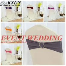 100 шт продано лайкра лента Подвязка из спандекса для стула галстук бабочка включает акриловая Пряжка банкет свадебное украшение для стула