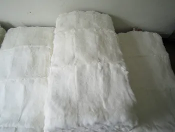

High quality natural white rabbit fur plate