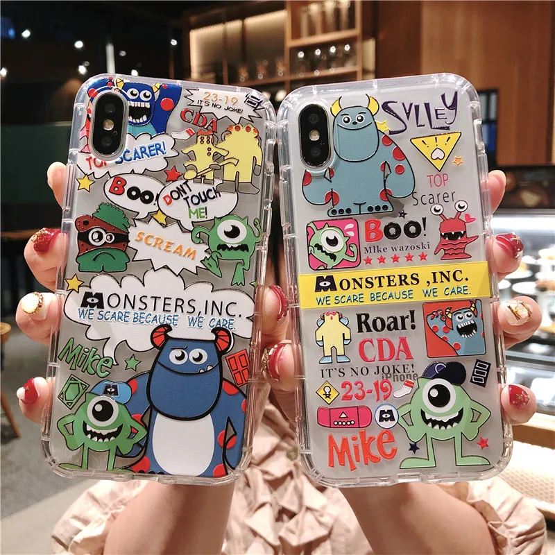 

Monsters Alien Sulley Mike Toy Clear Soft TPU Cover Case For iPhone XS Max XR X 6 6S 7 8 Plus