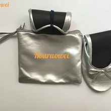 Лидер продаж синий сложить балетки гнущаяся обувь для леди свадебные