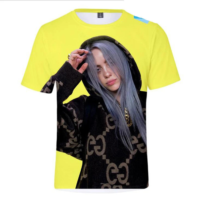 

Music Singer Star Billie Eilish 3D Print Cool Funny T-Shirt Summer Tops Unisex Oversized Men And Women Graphic T Shirts Hipster