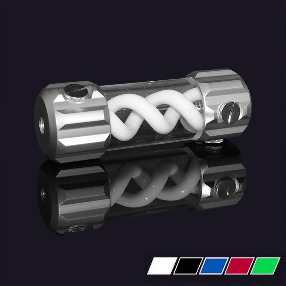 

50mm x 160mm Water Liquid Cooling Tank Metal Plum Cover Lid Spiral T Virus Style Computer Cooling Cooler Reservoir Helix C1/4