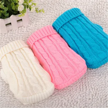

New Autumn And Winter Hot small Pet Dogs Cat Knitwear Sweater Small Dog Warm Coat Clothes Size S/M Low Price
