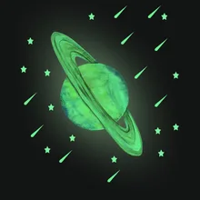 

pvc saturn luminous wall stickers for kids rooms fluorescent glow in the dark stars and planets kids bedroom stickers 1054-1