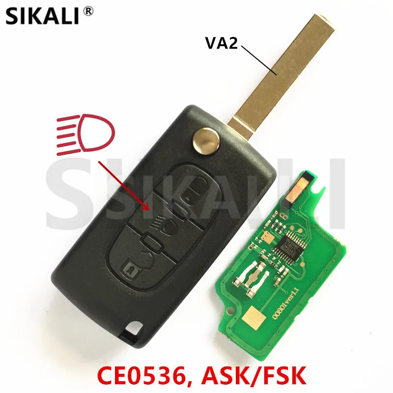 (3BT CE0536 VA2) дистанционный ключ 433 МГц для Citroen Berlingo Picasso C2 C3 C4 C5 ASK/FSK сигнал