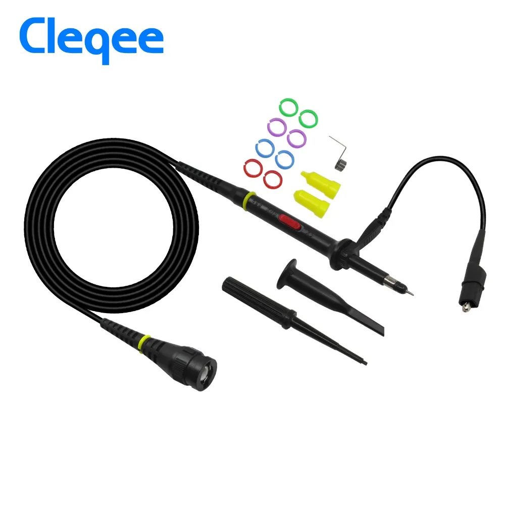 Датчик осциллографа Cleqee 100 МГц BNC X1/X10 переключаемый Защитный колпачок для