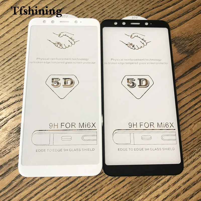 Защитное стекло Tfshining 5D закаленное для Xiaomi MI 6 6X 8 SE 5X Xiomi Redmi Note 5 Pro|Защитные стёкла и