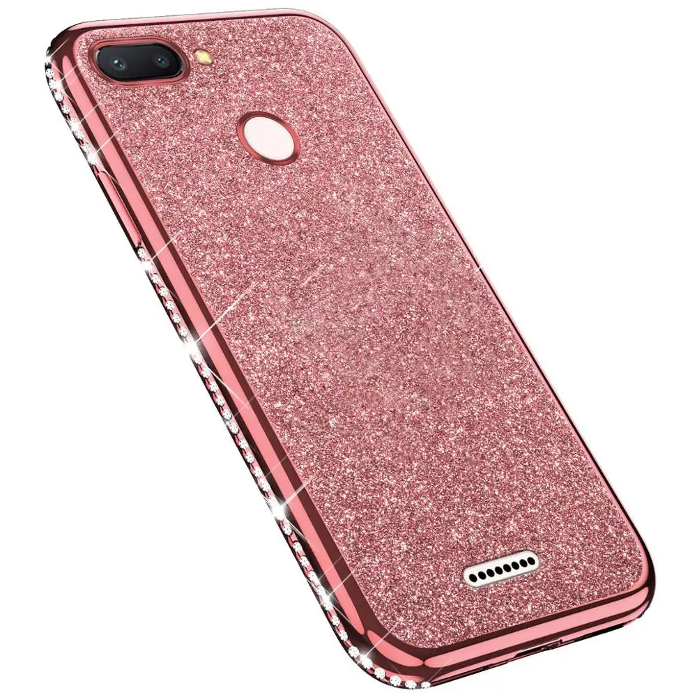 Glitter Diamond Bling Soft TPU Case Cover on sfor Xiaomi Mi 8 Lite A1 A2 8 se Redmi Note 5 6 6A Shiny Phone Coque Slim Fundas    (5)