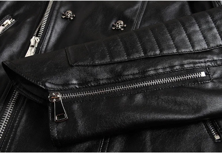 Мужская кожаная куртка Jaqueta De Couro Masculina мужские кожаные куртки из искусственной
