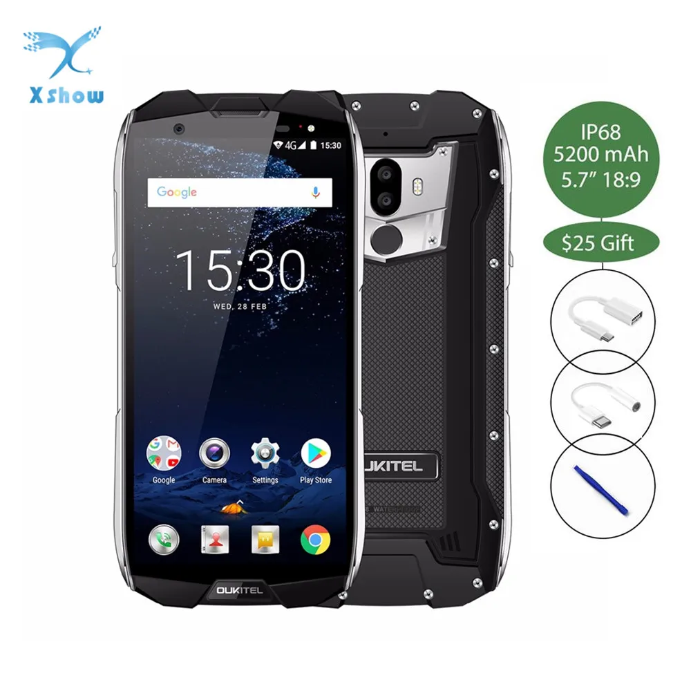 Oukitel WP5000 IP68 Rugged SmartPhone Waterproof 5.7inch 189 Full Screen Octa Core 6GB 64GB