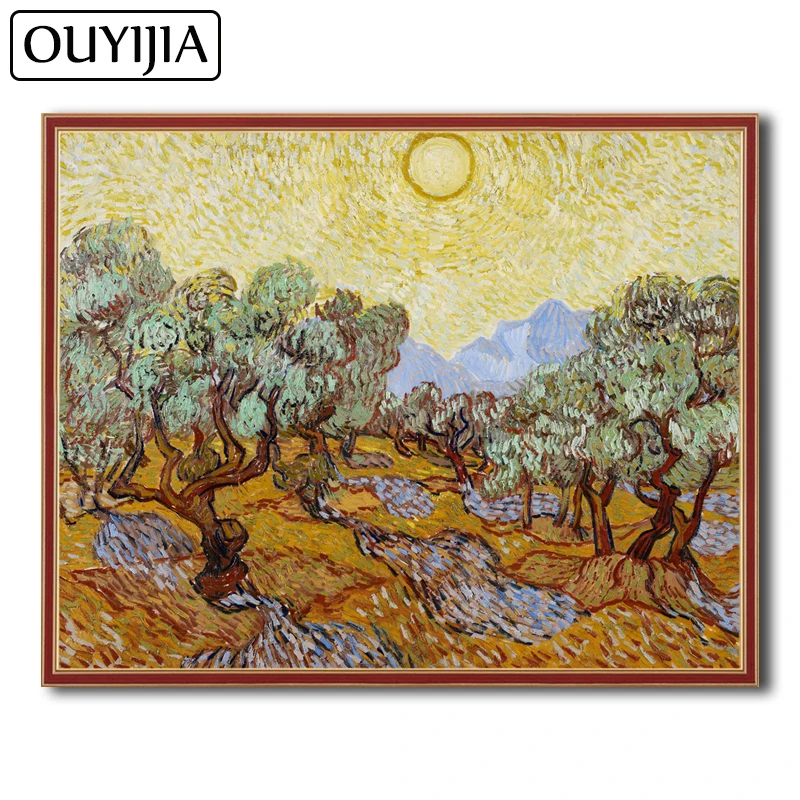 

OUYIJIA Van Gogh Oil Olive Trees 5D DIY Diamond Painting Embroidery Character HomeDecoration Gift Mosaic Rhinestone Cross Stitch
