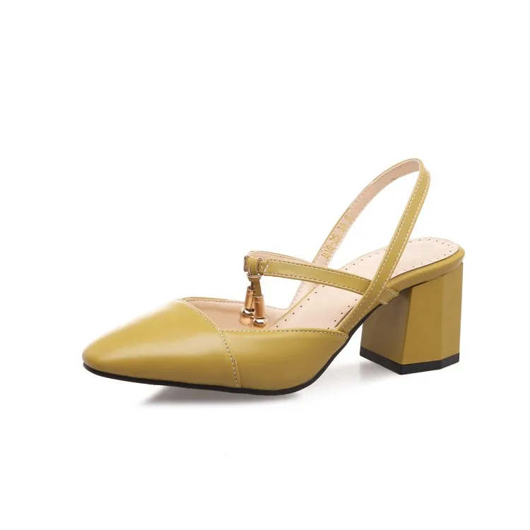 Большие размеры 34-46; женские летние босоножки; женская обувь; zapatos mujer; туфли-лодочки на толстом каблуке с острым носком; sandalias mujer feminina
