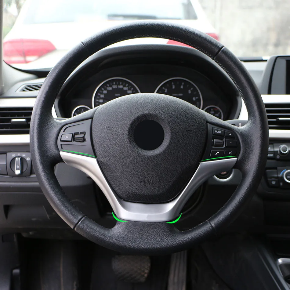 

Jameo Auto Car Styling Chrome Steering Wheel Trim Cover Stickers for BMW 3 Series F30 320i 320 328 328i 2013 - 2017 Accessories