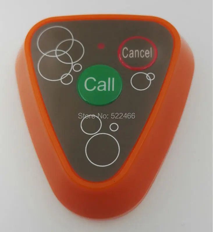 Беспроводной передатчик кнопка вызова пейджер звонок для официанта ресторана