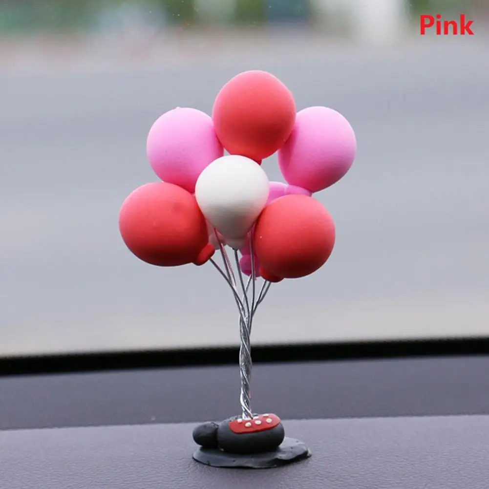 

Lovely Mini Cartoon Balloon Clay Base Material Delicate Handmade Beautiful Vehicle Decoration Creative Car Interior Ornaments