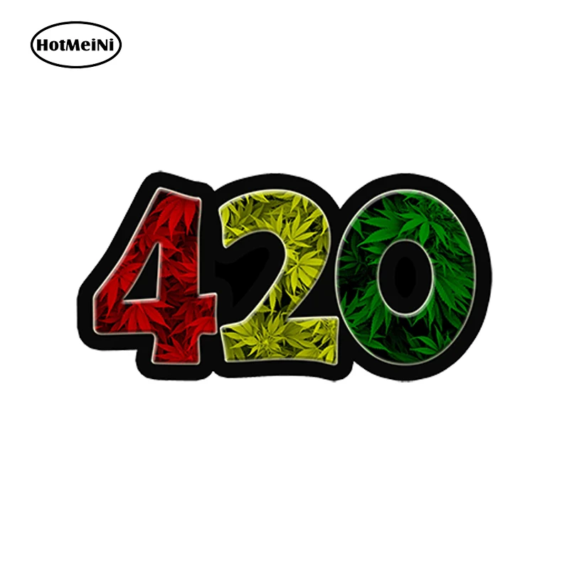 HotMeiNi стайлинга автомобилей автомобиля Стикеры 420 плетеные виниловые Weed листьев