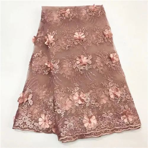 3 d 5 yards applique flowers new fashion net gauze net lace fabric with