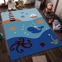 Противоскользящий коврик с мультяшным принтом для дома, прямоугольные ковры для декора гостиной, ковры для спальни, прикроватные коврики, para casa sala