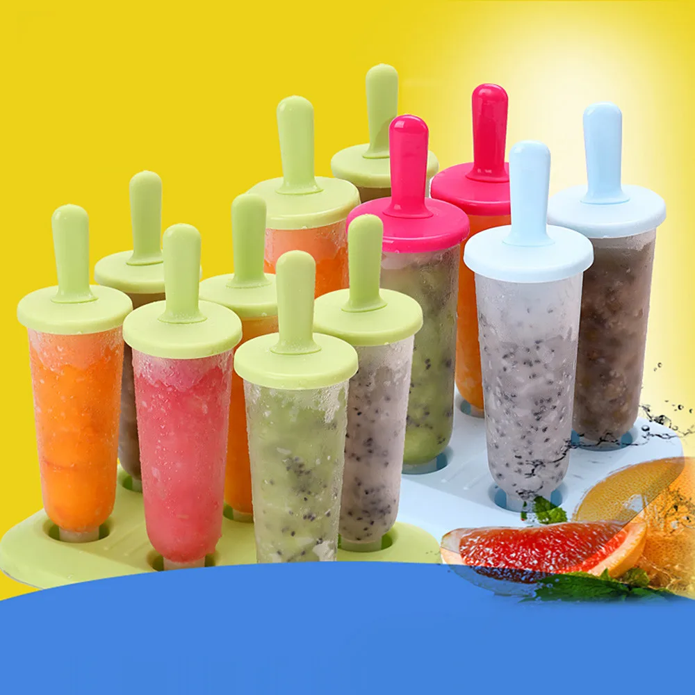 

Circular With Lid Ice Tray DIY Ice Cream Mold Maker Lolly Juice DIY Homemade Creative Mould Tray Pan Kitchen tools 19MAY17