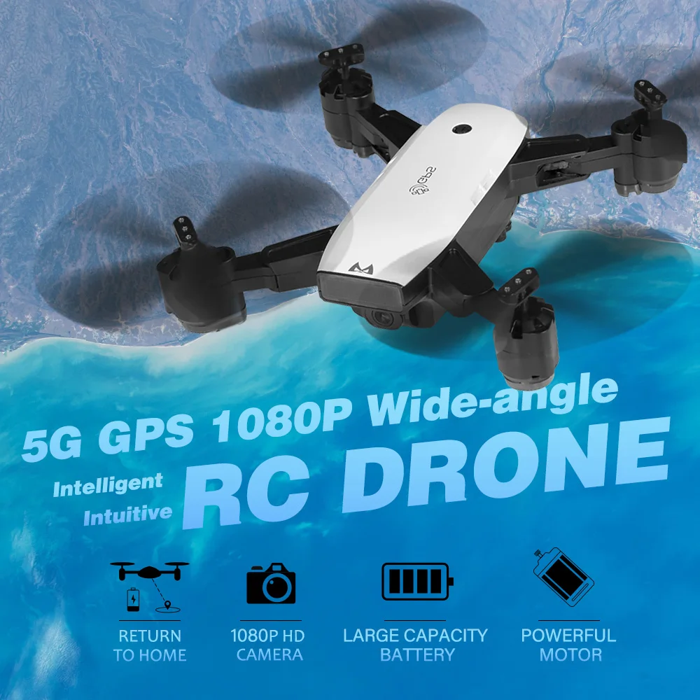 

SMRC S20 RC Drone 1080P WiFi FPV Wide-angle Camera GPS Follow Me Altitude Hold Foldable Quadcopter for Beginner Christmas Gift
