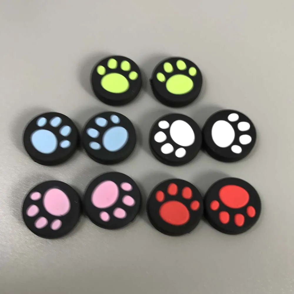

2PCS Cute Cat Paw Claw Silicone Analog Controller Grips Cap For Nintendo Switch NS Controller Joy-Con ThumbStick