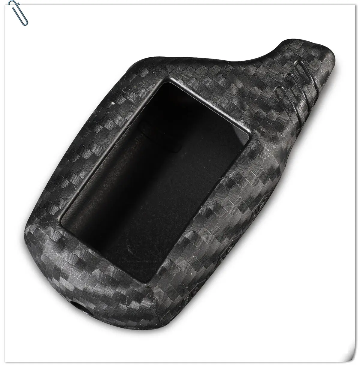 10pcs B6 B9 custodia protettiva per chiave in Silicone al carbonio con allarme LCD per Starline B91 B6 B61 A91 A61 C9 V7 Jaguar portachiavi con allarme a 2 vie remoto - HTB1SDKGShnaK1RjSZFtq6zC2VXaG
