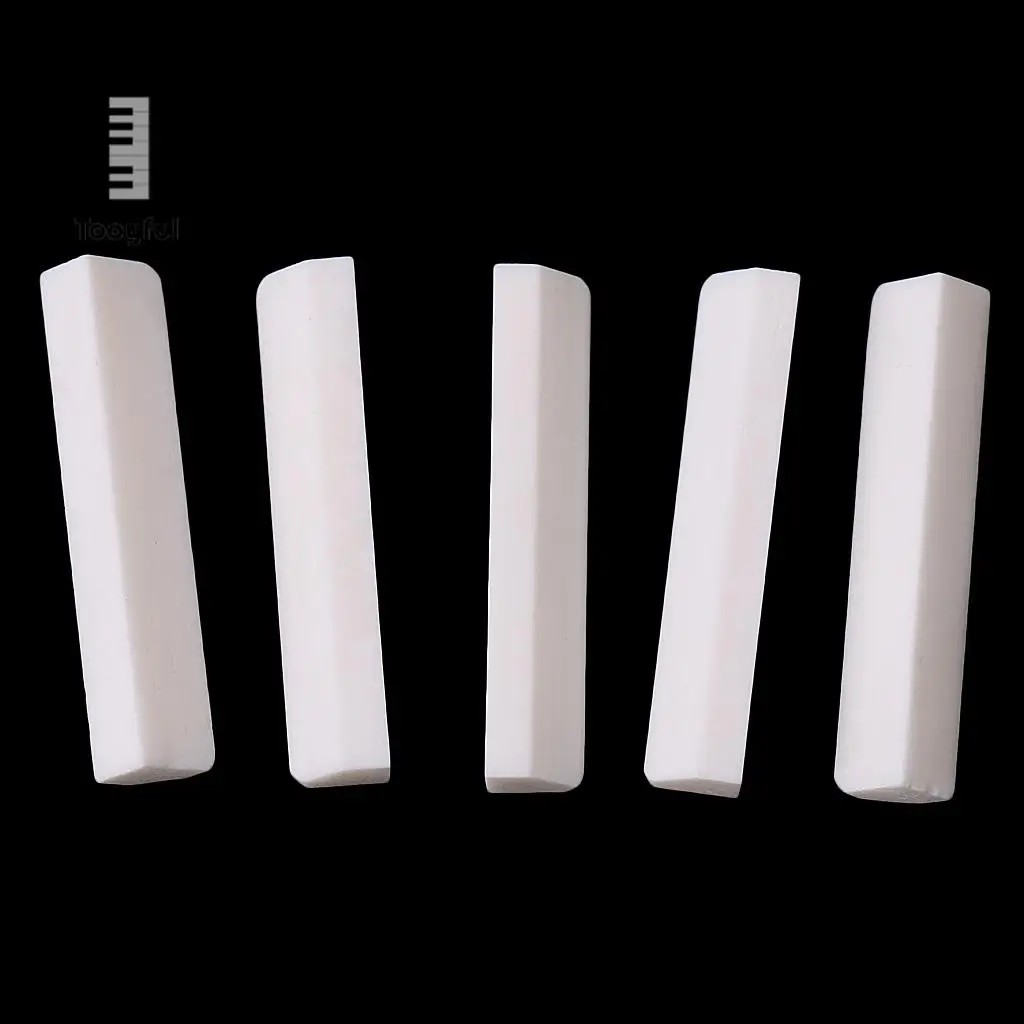 Tooyful 5X Cattle Bone Blank Saddle Nut Handmade instrument Accessorise for Guitar High quality