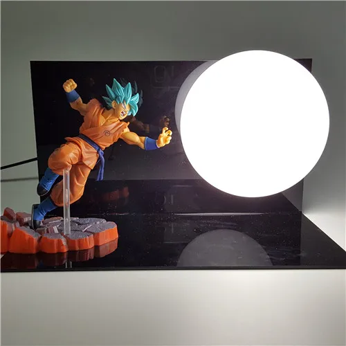 Dragon Ball Son Goku Vegeta Gohan Luminaria светодиодный ночник настольная лампа Dragon Ball декоративное освещение для комнаты Праздничные рождественские подарки - Испускаемый цвет: Зеленый