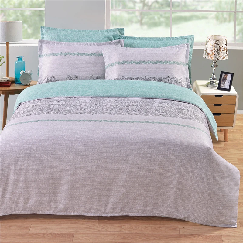 

NarwalDate 3pcs/ Set Polyester Duvet Cover Twin Queen King Pillowcase Bedding Sets Reactive Printed Bedroom Cloth