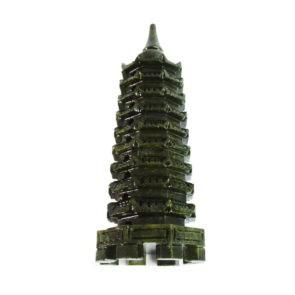

Fengshui Large size Jade Nine-Level Wen Chang Pagoda +Amulet for Education J2107