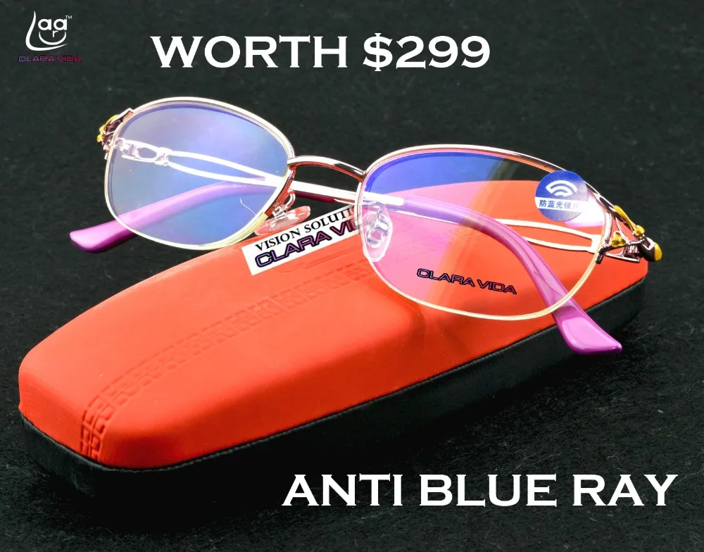 

=CLARA VIDA= WOMEN LADY ANTI BLUE RAY CLASSICAL DECORATION READING GLASSES +1.0 +1.5 +2.0 +2.5 +3.0 +3.5+4.0