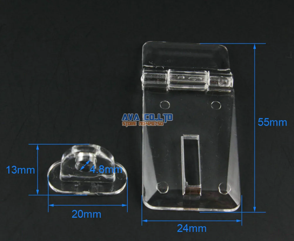Clear Acrylic Plastic Hasp Latch Plexiglass Hasp 55x24mm 10