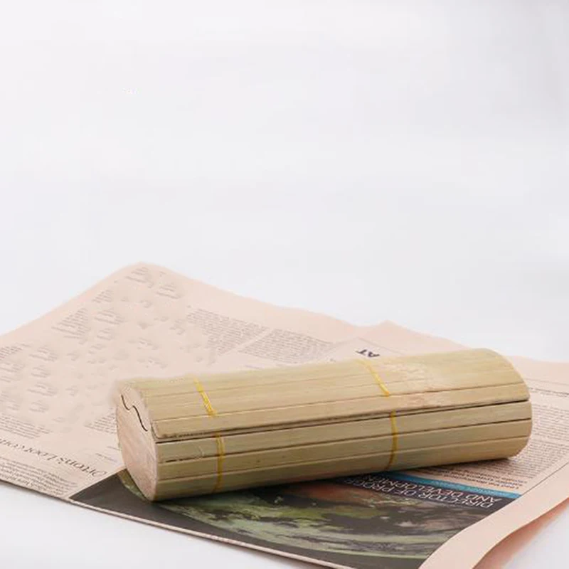 

Bamboo Glasses Case Handmade Hard Square Cylinder Bamboo Strip Sunglass Case Eyewear Spectacle Eyeglass Box