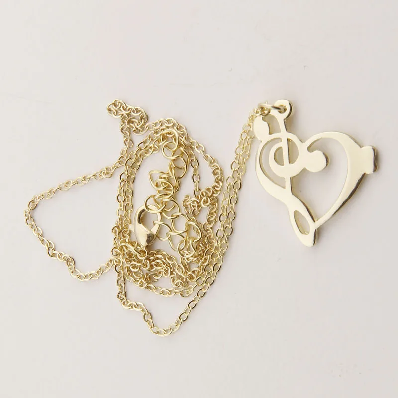 Buy New Music Note Necklace Bass Clef Treble Clef