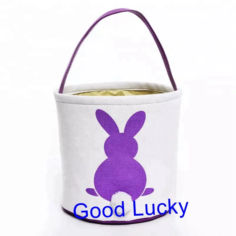 Perfect 60pcs/lot cute fashion easter basket happy Easter bunny ears tail bucket unicorn easter basket bunny face easter tote 2