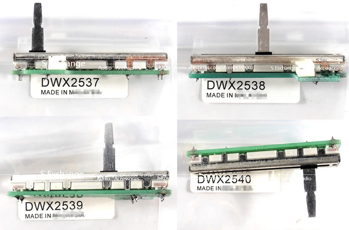

4pcs/lots CH1 CH2 CH3 CH4 FADER FIT PIONEER DJM 800 DWX2537 DWX2538 DWX2539 DWX2540 each model one pcs