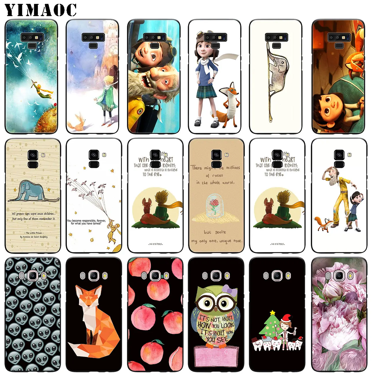 Мягкий чехол YIMAOC The little prince and the fox для Samsung Galaxy A6 A9 A8 A7 2018 A3 A5 2016 2017 Note 9 8 10 Plus