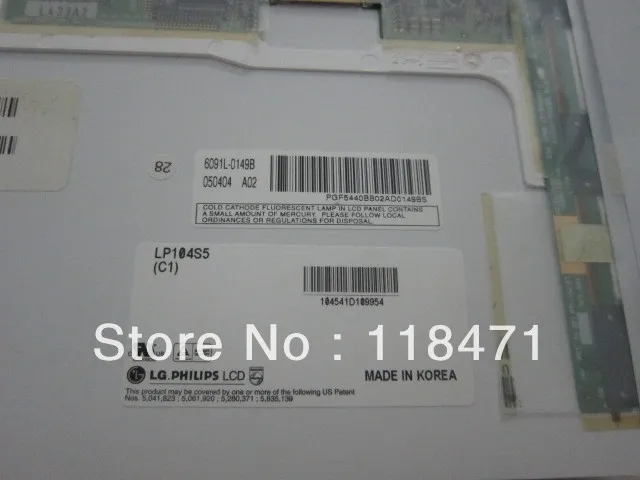 Original A Grade LP104S5 C1 10 4 inch LCD screen for LG LCD 6 months warranty