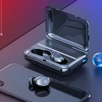 

Wireless Earphone In-ear Stereo Sports Invisible Bluetooth 5.0 Earbud with Charging Pod NK-Shopping