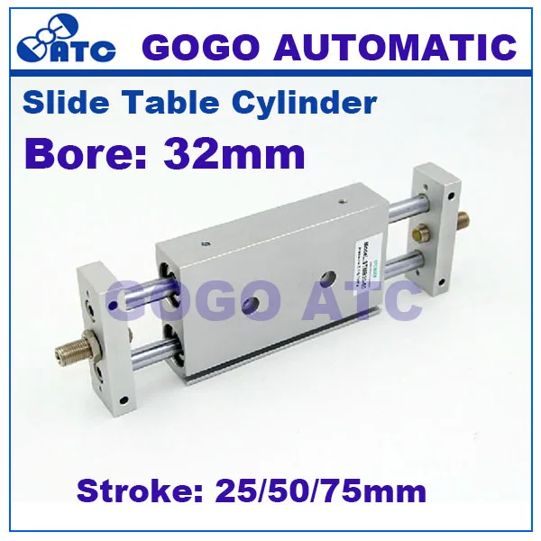 

GOGO High quality double acting dual rod air actuator STMB bore 32mm stroke 25/50/75 slide table linear pneumatic actuator