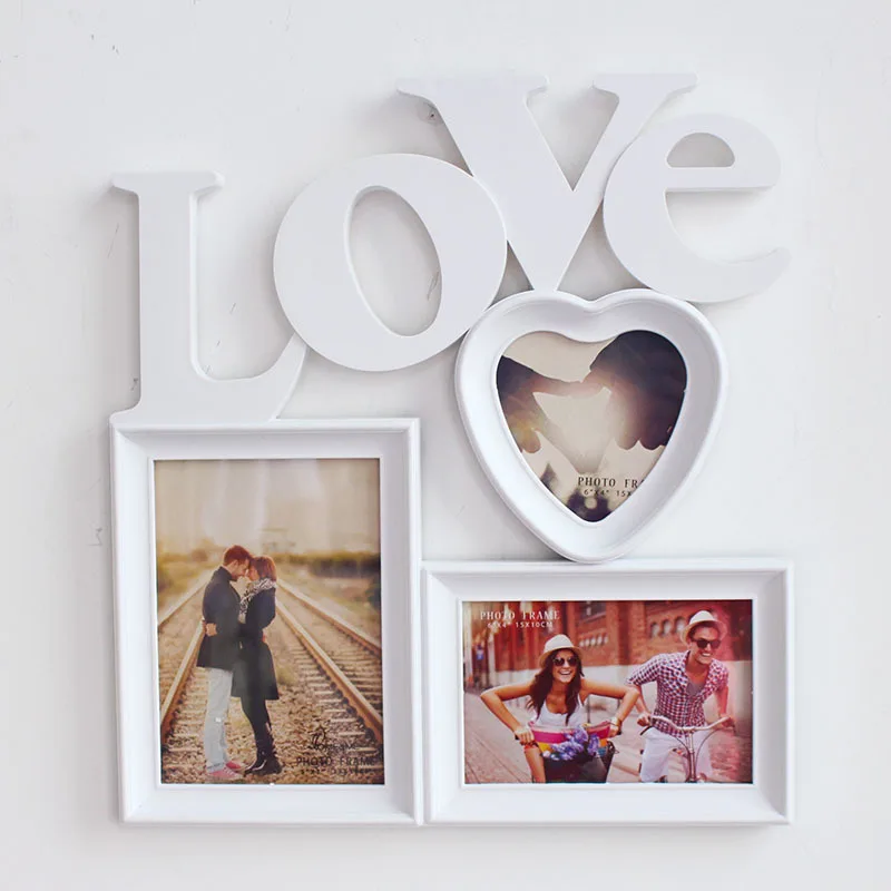 China Simple Love Combination Frame Wall Hanging Frame Heart shaped