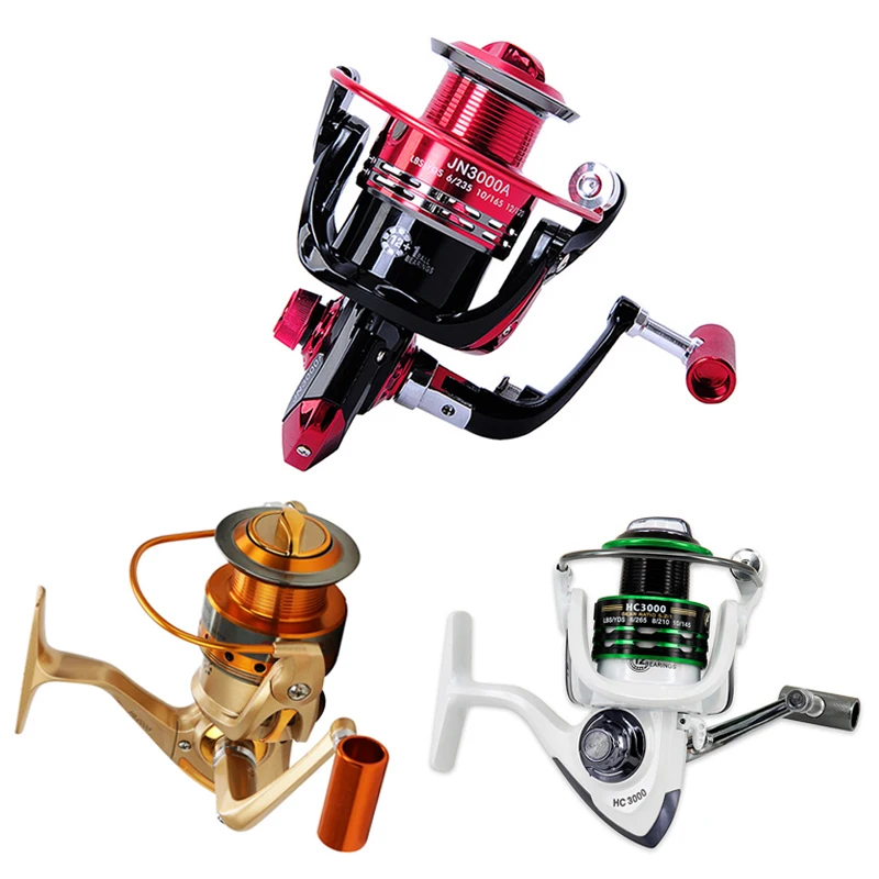 1000 9000 12+1BB Two tone Full Metal Wire Cup fishing reel Rotating