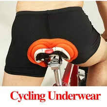 Hot Sale Unisex Black Bicycle font b Cycling b font Comfortable Underwear Sponge Gel 3D Padded