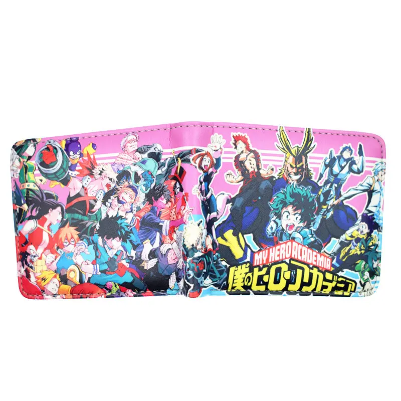 FVIP New Arrival My Hero Academia Wallet With Coin Pocket Card Holder Bi-Fold Purse for Young