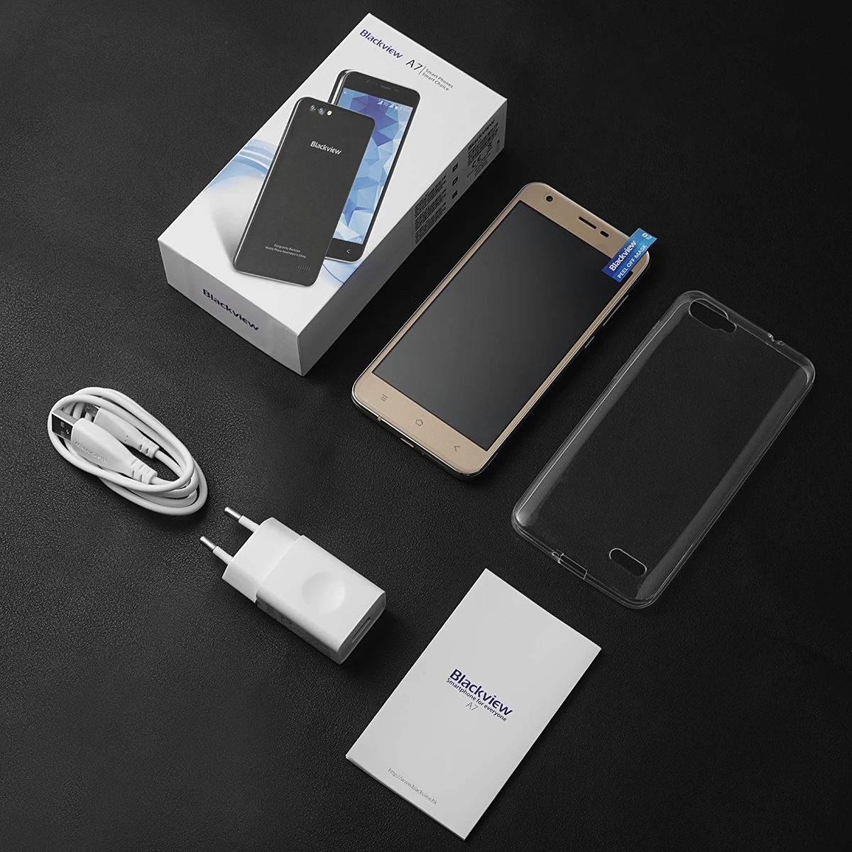 Blackview A7 смартфон с четырёхъядерным процессором MTK6580A ОЗУ 1 ГБ ПЗУ 8 3 камеры 3G WCDMA 2800