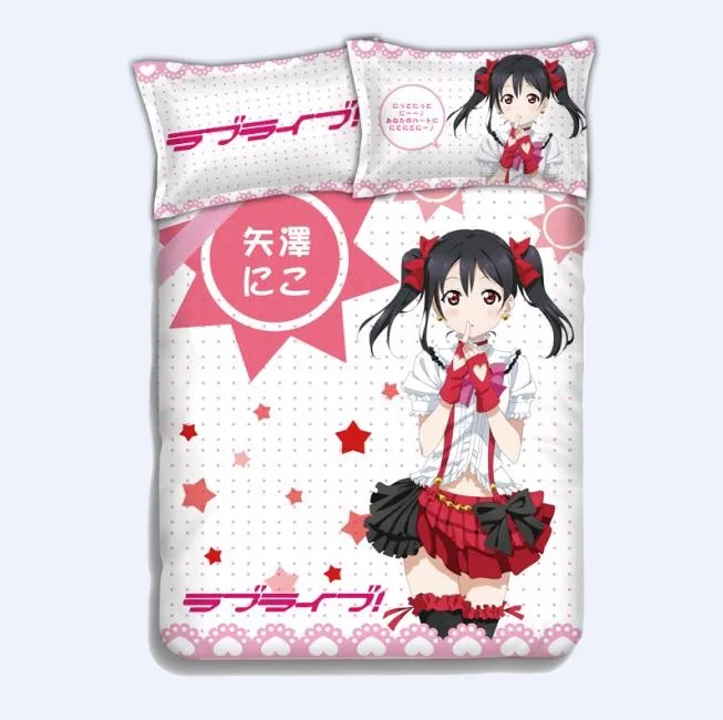 Японское аниме Yazawa Nico Love Live! 4 шт постельное белье простыня пододеяльник набор